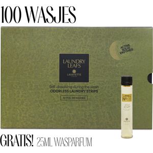 Lavayette Wasstrips - 100 wasbeurten - Wasmiddel - Wasdoekjes voor wasmachine - Wasvellen - Geurloze Wasmiddeldoekjes