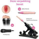 Jeremy Sex Machine voor Man en Vrouw met Dildo en Pocket Pussy – Complete Seksmachine Inclusief 2 Sex Toys – Neukmachine – Fuck Machine – Discreet Verzonden