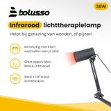 Bolusso Industriële Infraroodlamp voor Spierpijn & gewrichten – Warmtelamp & Lichttherapielamp - Infraroodtherapie 36W