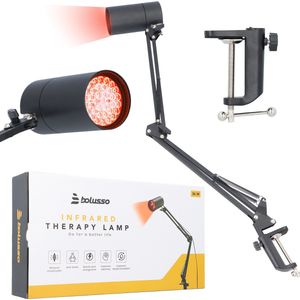 Bolusso Industriële Infraroodlamp voor Spierpijn & gewrichten – Warmtelamp & Lichttherapielamp - Infraroodtherapie 36W