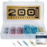 BAURIX - Soldeerstekkerset - 200 Stuks - Krimpconnector IP67 - Voor Waterdichte Kabelverbindingen