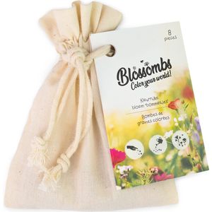 Blossombs katoenen cadeauzakje (met 8 zaadbommetjes)