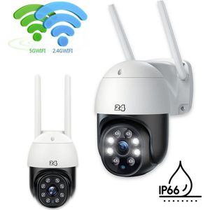 Activ24™ - Dual band WiFi camera - 2.4ghz & 5ghz - Voor binnen en buiten - incl. 32gb SD kaart en verlengkabel - Nachtzicht - Draadloze beveiligingscamera - Stalcamera - Securitycamera