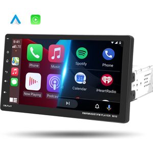 Boscer® 1Din Autoradio | Apple Carplay & Android Auto | 9' HD verstelbaar scherm | USB, Aux, Bluetooth | Achteruitrijcamera