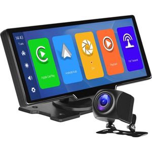Boscer® Smart Navigatiesysteem Auto - Ingebouwde FULL HD Dashcam - Apple Carplay & Android Auto (draadloos) - 9.3 Inch Touchscreen scherm voor Autoradio - Bluetooth - Achteruitrijcamera