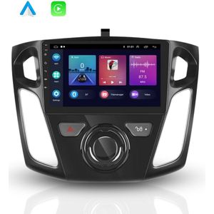 Boscer® Autoradio - Geschikt voor Ford Focus 2012 t/m 2018 - Apple Carplay & Android Auto (Draadloos) - Android 11 - 2+32GB - 9"" HD Touchscreen - Navigatiesysteem - Achteruitrijcamera & Microfoon