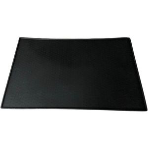 Placemat voor voerbak - Voermat hond kat - Zwart - Siliconen - 48x30cm