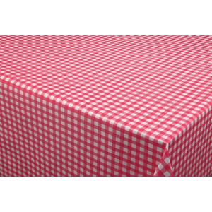 Buiten/binnen Tafelzeil/Tafelzeil boeren ruit/boerenbont rood/wit (Premium kwaliteit) - In 9 maten verkrijgbaar 140 x 180 cm