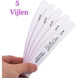 Nagelvijl - Zebra Moon - 5 Stuks - 100/180 Grit - Professionele Kwaliteit