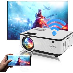 Relave Full HD Beamer - 6500 Lumens - Mini Projector - Wifi
