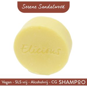 Elicious® - Shampoo Bar - Sandelhout - CG Vriendelijk - Curly Girl - Natuurlijke Shampoo - SLS vrij - Plasticvrij - Vegan - Halal - Dierproefvrij