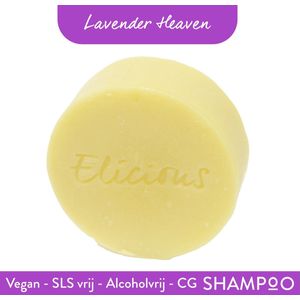 Elicious® - Shampoo Bar - Lavendel - CG Vriendelijk - Curly Girl - Natuurlijke Shampoo - SLS vrij - Plasticvrij - Vegan - Halal - Dierproefvrij