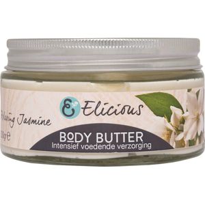 Elicious® - Body Butter - Jasmijn - 100% Natuurlijk - Huidverzorging - Natuurlijke Skincare - Moisturizer - Plasticvrij - SLS vrij - Vegan - Dierproefvrij - 200gr