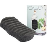 Elicious - Konjac Spons - Badspons - Tegen Acne - Blackheads - Charcoal - Vette Huid - Douche - Bad - Natuurlijk - Plasticvrij - Vegan - Dierproefvrij