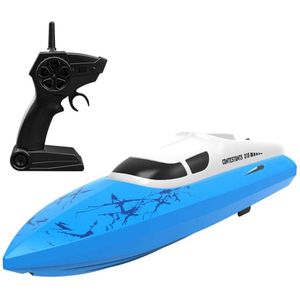 RC speedboot - speedboat - BLAUW - boot - Racing Boat - Sonic Move - 2.4GHZ - High speed - 15+ km - 1:64 - remote control - TOPCADEAU - SINTERKLAAS - KERST