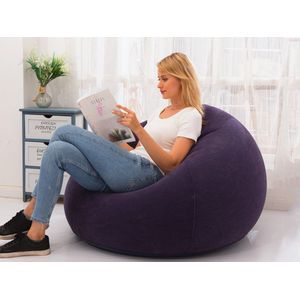 Opblaasbare sofa - blauw - loungestoel - ligstoel - beanless zitzak - relax stoel - comfortabel - hoge kwaliteit - eenpersoons stoel