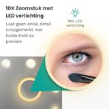 Mirlux - Hollywood Make Up Spiegel - LED Verlichting - Bluetooth Speakers - Wit - 80x60cm