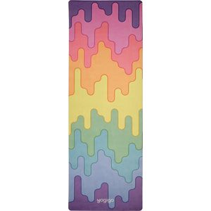 yogigo flow reis yoga mat van rubber en microfiber colorful candy | Eco-Vriendelijk |178cm x 61cm x 1.5mm