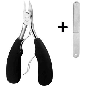 Nageltang Met Gebogen Bek + Vijl - Nagelknipper Set - Pedicure Set