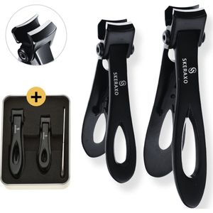 Skeraxo® Nagelknipper Teennagels - Manicure Set & Pedicureset – Nagelschaar Pedicure met Nagelvijl – Nagelset Kalknagels 3 Stuks