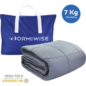 Dormiwise® Verzwaringsdeken 7 kg - 150 x 200cm - Weighted Blanket - Dekbed - Verzwaarde Deken - Inclusief 2 jaar garantie