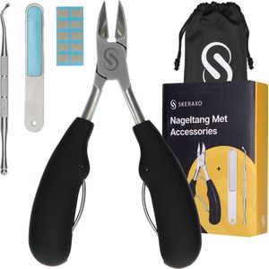 Skeraxo - NailCutter Pro - Nageltang - Voor Kalknagels en Hoekjes - Met Dubbele Overbrenging