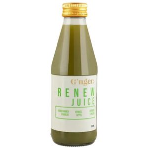 G'nger - Renew Juice Bio - 200ml - Biologische Sap - Komkommer, Appel, Gember, Spinazie, Venkel, Limoen