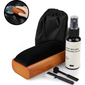 Platenborstel Premium Set - Antistatisch - Platenreiniger - LP Borstel - Vinyl Borstel - Vinyl Reiniger - LP schoonmaakset - LP Reinigingsset - LP Reiniger - Vinyl Cleaning Kit - Platen Schoonmaakset - Naaldborstel Platenspeler