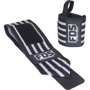 Fit Direct® Wrist Wraps - Polsband - Fitness - Sportband polsen - 2 stuks - grijs