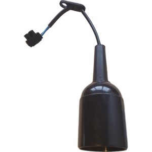 1x Fitting | LED lamp verhuisfitting | E27 fitting - kroonsteen - trekontlasting | zwart
