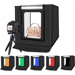 PULUZ Portable Fotostudio -licht box - fotografie -  50x50cm 20inch - 24W wit licht - 6 achtergronden
