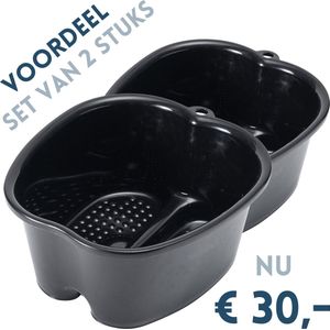 BUDDLEY Voetenbaden (2x) - Wit- Voetbad - Voetenbad - Ontspan je voeten