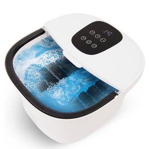 Niceey Massage Voetenbad XXL – Elektrisch Voetbad met massage – 10 Massage Rollers – Tot 48°C - Infrarood Voetmassage - 12L - Wit