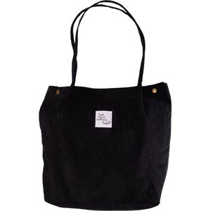 GoDaily Dames Schoudertas Canvas Katoenen Tote - Zwart