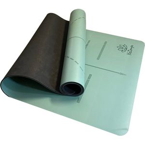 YoZenga Premium yoga mat | sportmat | Fitnessmat |Pro grip | extra breed | natuurlijk rubber | Ohm Moss Green