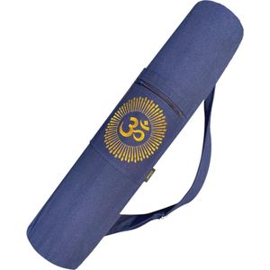 YoZenga yogatas | Ohm Indigo Blue met trekkoord | Sporttas | Yoga koker tas
