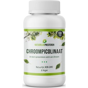 Chroompicolinaat - hoge kwaliteit chroom tabletten - 200 mcg 100 TABLETTEN (1 POT)