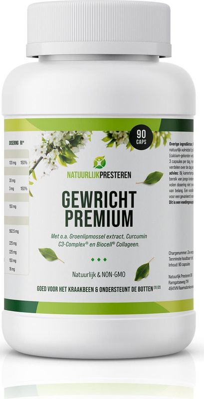 Gewricht Premium - Groenlipmossel extract - Curcumin® C3-Complex - Collageen - Hyaluronzuur - 9-in-1 formule