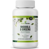 Rhodiola & Ginseng - Adaptogene kruiden - Anti Stress - Topkwaliteit Rhodiola Rosea en Panax Ginseng - Natuurlijk - Vegan -  60 caps