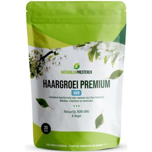 Haargroei Premium - Haargroei Middel - Zink - 1 maand - Saw Palmetto en Biotine