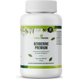 Berberine Premium - 500 mg Rebersa® Berberine extract - Ondersteunt Bloedsuikerspiegel en Cholesterol - 60 caps