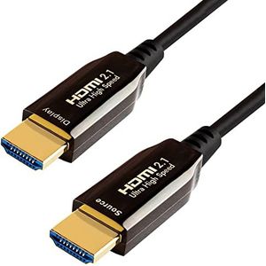 Qnected® Actieve HDMI 2.1 Kabel 30m - Ultra High Speed - 4K 120Hz/144Hz, 8K 60Hz, HDR10+/Dolby Vision, eARC, 48Gbps - Compatibel met PS5, Xbox Series X & S, TV, PC, Laptop, Projector