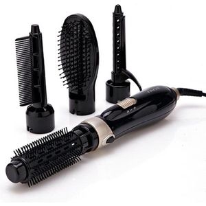 Fineza - Föhnborstel - 4-in-1 Set - Zwart - Met 4 Opzetstukken