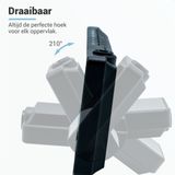 Teeco - Wekkerradio - Antraciet - Digitale wekker met projectie en telefoon opladen