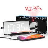 Teeco - Wekkerradio - Antraciet - Digitale wekker met projectie en telefoon opladen