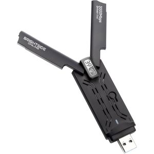 Brightside WiFi adapter USB – WiFi 6E 3000Mbps 2.4/5/6Ghz – Driver vrij - Voor Windows