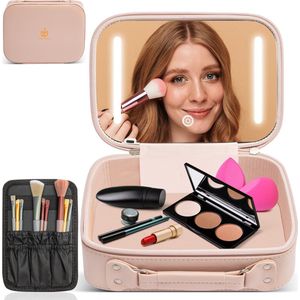 MoreWomen® - Make Up Tasje - Make Up Koffer - Beautycase - Make-Up Tas - Met Spiegel & Verlichting
