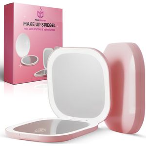 MoreWomen® - Zakspiegel - Handspiegel - Make-Up Spiegel - 3 Verlichtingsstanden & 3X Vergroting