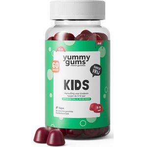 Yummygums Kids - Multivitamine gummies kinderen en junioren - Suikervrij - Vitamine D3, Vitamine B12, vitamine C - vegan - 2 maanden - Yummy gums - kauwvitamines -60 stuks