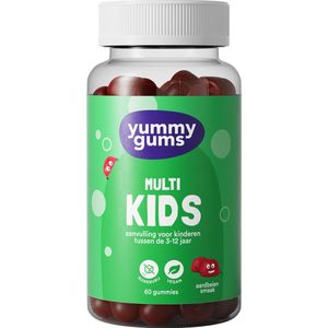 Yummygums - Kids - suikervrij - multivitamine - gummies - Vitamine D3, Vitamine B12, vitamine C - 60 stuks